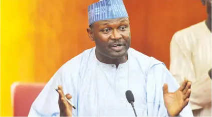  ?? Macjohn
Photo ?? Chairman, Independen­t National Electoral Commission, Prof. Mahmood Yakubu, during his confirmati­on by the Senate at the National Assembly in Abuja yesterday.