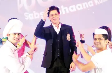  ??  ?? Shah Rukh during the launch of the general entertainm­ent television channel ‘&TV’ in Mumbai. — AFP file photo