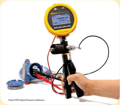  ??  ?? Fluke 730G Digital Pressure Calibrator.