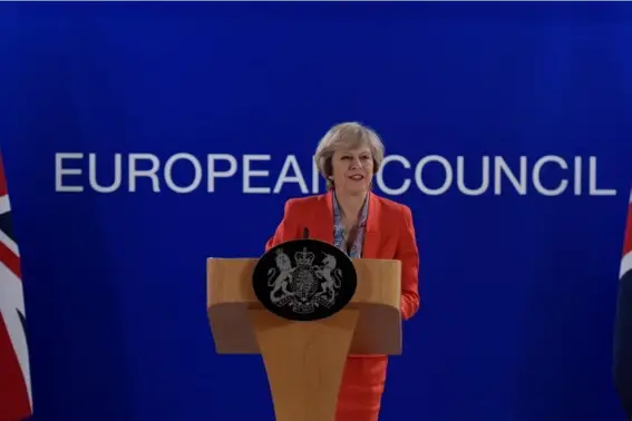  ??  ?? The Prime Minister holds a news conference on Friday after the EU summit in Brussels, where her reception from other leaders ranged from the cool to the dismissive (Reuters)