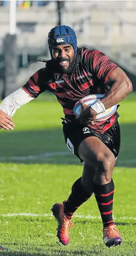  ?? Picture: WERNER HILLS ?? TOO GOOD TO LOSE: Fijian flyer Meli Rokoua may be cut from the Kings PRO14 squad