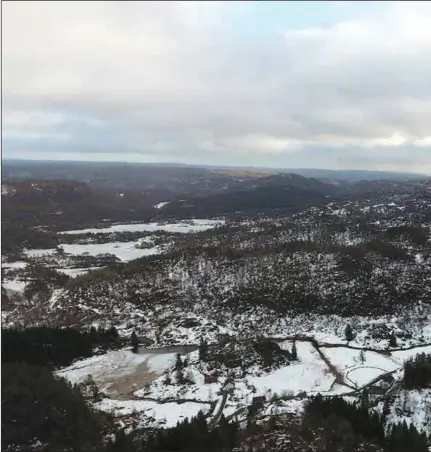  ??  ?? I dette området, ved Nordhelle i Kvinesdal, er det snakk om å sette opp vindmøller.