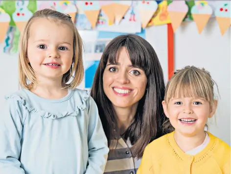  ??  ?? On-demand childcare apps have quietly revolution­ised the social life of Fiona Cowood, above, with her daughters
