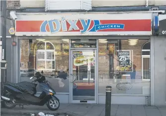  ??  ?? Dixy Chicken in Pallion, where Vivienne Jefferson hurled racist abuse and caused damage.