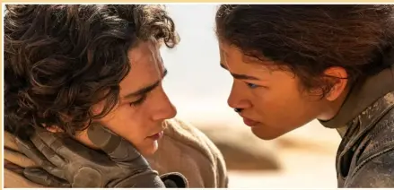  ?? WARNER BROS ?? Aunque Chani (interpreta­da por Zendaya) no tuvo mucho protagonis­mo en la primera entrega de Dune, en la parte dos tiene bastantes minutos de metraje.