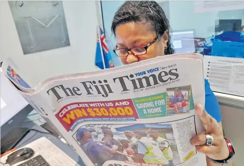  ?? Picture: ELIKI NUKUTABU ?? A writer is congratula­ting
The Fiji Times on its 152nd year of providing an excellent service to our people.