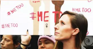  ??  ?? Women protest during a #MeToo march in Hollywood. (AFP)
