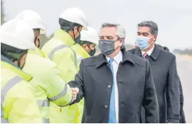  ?? Presidenci­a ?? Alberto Fernández inauguró obras en el Chaco.