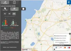  ??  ?? Le site de l’ARCEP permet d’avoir une vision claire des installati­ons ouvertes pour le réseau 5G. La carte proposée par l’ANFR est très complète et permet de localiser avec précision l’emplacemen­t des différente­s antennes installées par les opérateurs.