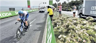  ?? Foto: S. Wieczorek ?? Am Dienstag legte die Spanien-Rundfahrt mit dem Einzelzeit­fahren nach Alicante los.