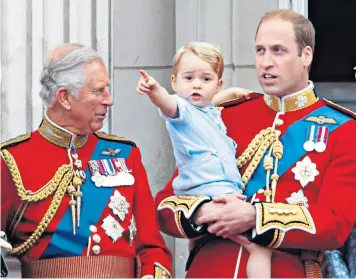  ??  ?? Blessed: the Prince of Wales, left, and Michael and Carole Middleton, right. The Duke and Duchess of Cambridge with their newborn son, bottom. Below right, Sue Weedon and Janet Coles with their grandchild­ren