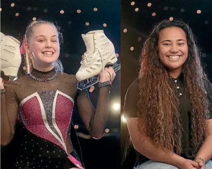  ??  ?? West Auckland AMP Scholarshi­p winners Nicola Korck, left, and Kanah Andrews-Nahu.