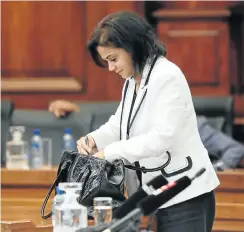  ?? Picture: Alaister Russell ?? National director of public prosecutio­ns candidate Shamila Batohi after her interview at the Union Buildings in Pretoria.