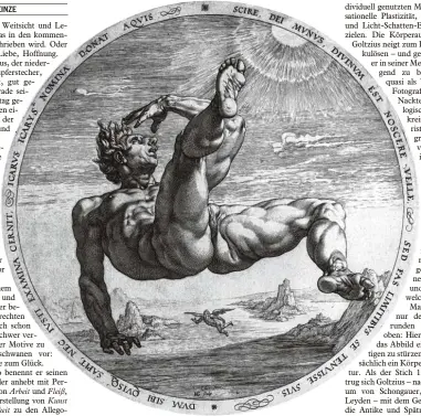  ??  ?? Goltzius’ Kupferstic­h „Ikarus“von 1588.