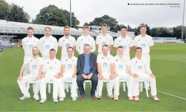  ?? Ormskirk line up before the final at Chelmsford Julie Morton ??