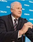  ?? Foto: dpa ?? CSU Chef Horst Seehofer hat freundlich­e Worte für die CDU übrig.