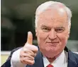  ?? FOTO: DPA ?? Zynisch bis zum Schluss: Ratko Mladic (74) gestern vor Gericht.