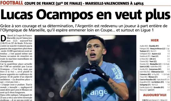  ?? (Photo AFP) ?? Pour Lucas Ocampos, l’appétit vient en jouant.