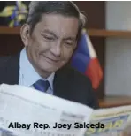  ??  ?? Albay Rep. Joey Salceda
Senator Miguel Zubiri