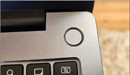  ?? ?? The fingerprin­t sensor is one of the best I’ve tried on any laptop.
