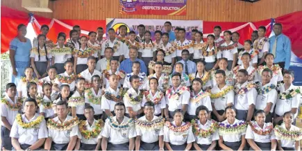  ?? Photo: Eqaline Bolaitaman­a ?? Votualevu College student council after the prefect’s induction ceremony on February 2, 2018.