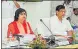  ?? HT PHOTO ?? Energy minister AK Sharma and Pratibha Shukla, MoS, women’s welfare and child developmen­t, attending a meeting in Aligarh on Friday.