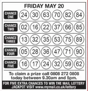  ?? TODAY’S JACKPOT: £8,000 ??