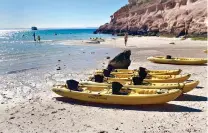  ?? Photo by Alex Pulaski for The Washington Post ?? The glorious Ensenada Grande beach at Isla Partida. Beach exploratio­n was a key component of the Safari Endeavour cruise.