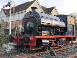  ?? ADAM GILES ?? Taking the place of cut-down Peckett ‘R4’ class 0-4-0ST Works No. 2104 as the NLR’s resident working steam locomotive is Peckett 0-4-0ST Works No. 2130 Dunlop No. 7, from the Battlefiel­d Line.