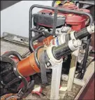  ?? CODY MCEACHERN/TRURO DAILY NEWS ?? Equipment can make or break a department’s rescue e orts when out on the  eld. A small cubby at the back of a Shubenacad­ie  re engine houses over $50,000 worth of equipment, including the Jaws of Life, a cutter and a generator to power them.