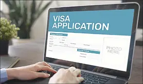  ?? (Courtesy pic) ?? The eVisa applicatio­n is done electronic­ally. Government has deferred the project which was under the Ministry of Home Affairs