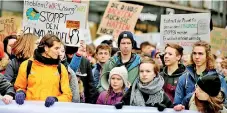 ?? ?? Swedish student activist Greta Thunberg leading a demonstrat­ion to draw the world leaders attention to the urgent need to protect the environmen­t.