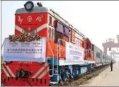  ?? PROVIDED TO CHINA DAILY ?? The Decathlon freight train transports goods between China and France.