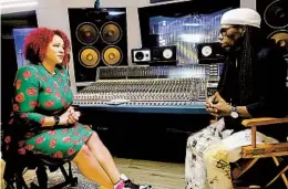  ?? MALCOLM JACKSON HULU ?? Journalist Nikole Hannah-jones and musician Nile Rodgers talk in the third episode of “The 1619 Project.” Onyx Collective is a partner in the six-part docu-series about slavery and American history. It’s available on Hulu.