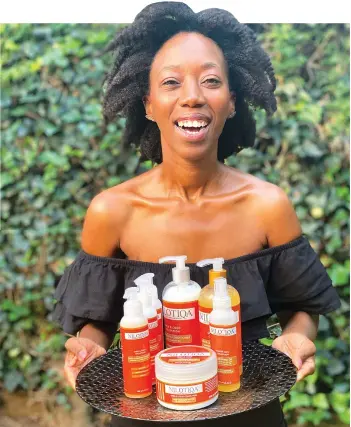  ?? ?? Nilotiqa Black Haircare founder Thokozile Mangwiro.