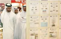  ?? Photos by M. Sajjad ?? Sheikh Sultan bin Ahmed Al Qasimi after the inaugurati­on of the 9th edition of the Sharjah Stamp Exhibition at Mega Mall in Sharjah on Tuesday. —