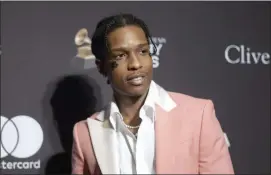  ?? PHOTO BY RICHARD SHOTWELL — INVISION — AP, FILE ?? This file photo shows A$AP Rocky at Pre-Grammy Gala And Salute To Industry Icons in Beverly Hill, Calif.