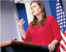  ?? GARCÍA 6,5/10.
DAVID ?? Sarah Huckabee Sanders portavoz de la Casa Blanca.