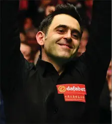  ??  ?? Ronnie O’Sullivan