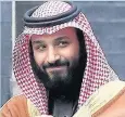  ??  ?? VISIT Saudi crown prince