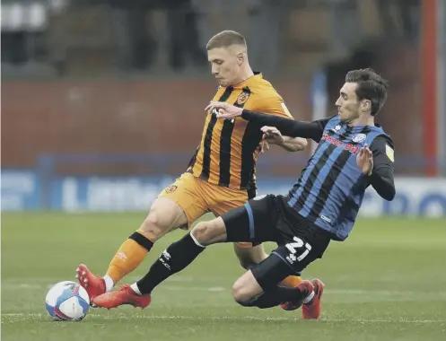  ??  ?? 0 Greg Docherty in action for Hull City against Rochdale on Saturday