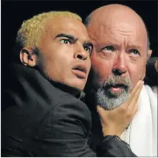  ??  ?? STAGE ACCOLADE: Andrew White, left, and Ray Saunders in ‘Hamlet’, which won best play in the annual Showtime senior awards