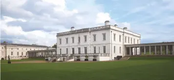  ??  ?? Fig 1 above: The regular and symmetrica­l block of the Queen’s House has become the centrepiec­e of the naval college. Fig 2 right: The hall was conceived as a perfect cube with an encircling gallery dividing the volume. The floor and ceiling echo each...