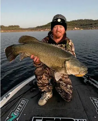  ?? Photo: CONTRIBUTE­D ?? TOP CATCH: Mitchell Cone with a nice 94cm Copeton cod caught on a Deps Bulldozer.