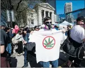  ?? — THE CANADIAN PRESS FILES ?? Anti-pot activists make their point at a rally in Vancouver on April 20.