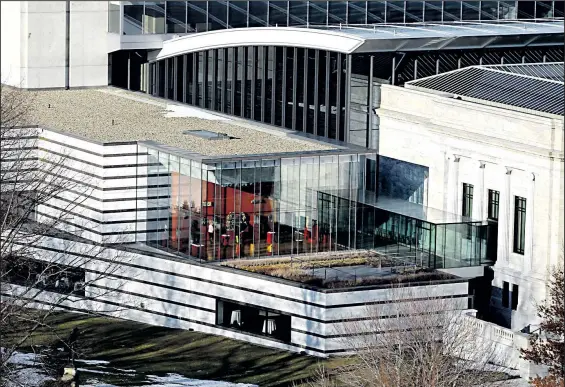  ?? THE PLAIN DEALER ?? LISA DEJONG A birdseye-view of the west side of the Cleveland Museum of Art. The museum has completed a $320 million expansion and renovation project.