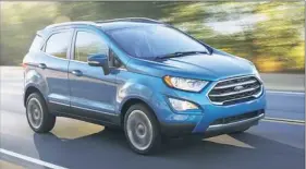  ??  ?? The 1.0-liter three-cylinder engine in the Ford EcoSport takes a long time to find motivation — it makes just 123 horsepower.