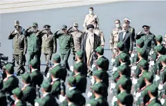  ?? [ Reuters/West Asia News Agency ] ?? Irans Regime präsentier­te am Montag Bilder, die den 83-jährigen Khamenei bei einer Zeremonie an Teherans Polizeiaka­demie zeigen sollen.