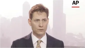  ?? – Associated Press ?? Michael Kovrig, lors d’une entrevue à Hong Kong, en mars.