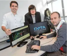  ?? Foto: M. Hochgemuth ?? Roman Deringer (v.l.), Tiberiu Novac und Heinz Klemann haben die Firma „Gaming Athletes“gegründet. Sie tüfteln an einer Plattform für E Sports.